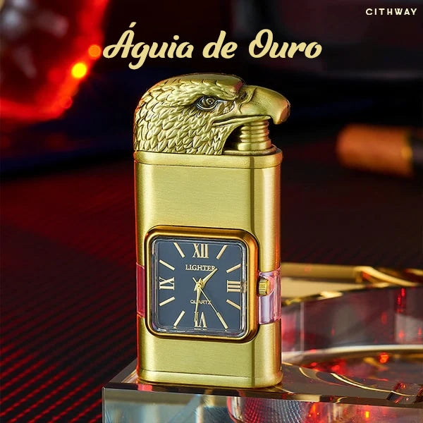 Cithway™ - Isqueiro Relógio Vintage com Dupla Chama